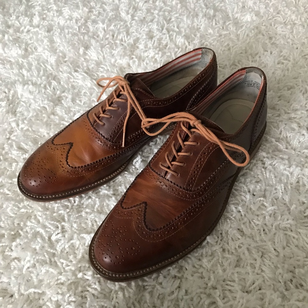 J Shoes Charlie Brass Leather Dress Brogue
